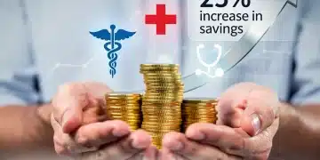 Hands holding coins and medical symbols with a 25% savings graphic, illustrating the 2026 HSA Advantage.