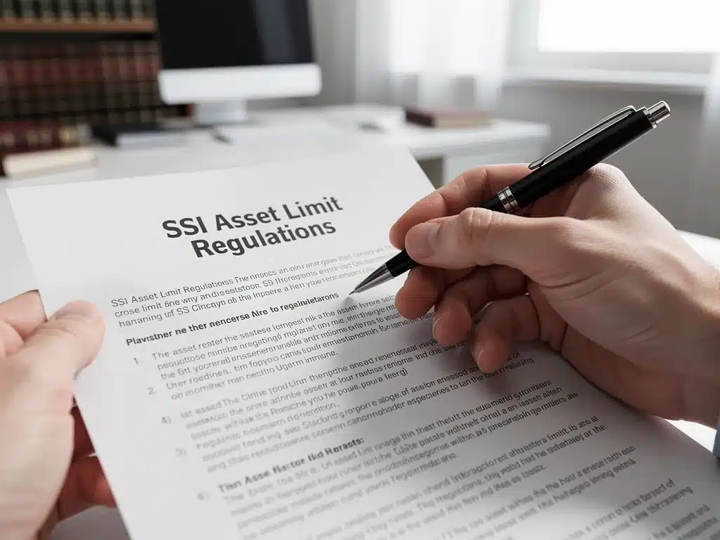 Hands reviewing SSI asset limit reform documents